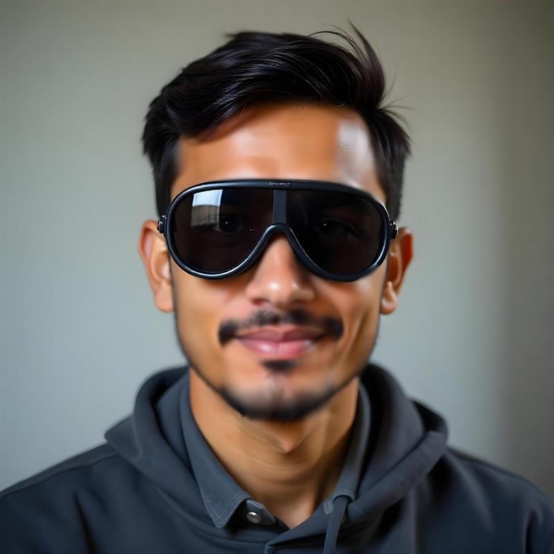 Patient Ahmed receiving glaucoma treatment