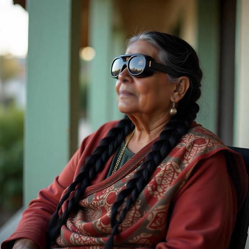 Patient Mariyam post cataract surgery