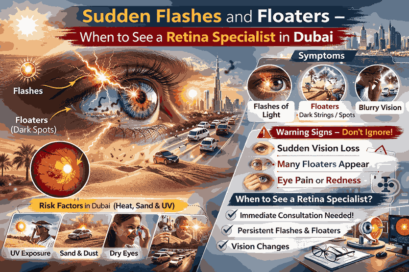 Sudden Flashes and Floaters – When to See a Retina Specialist in Dubai