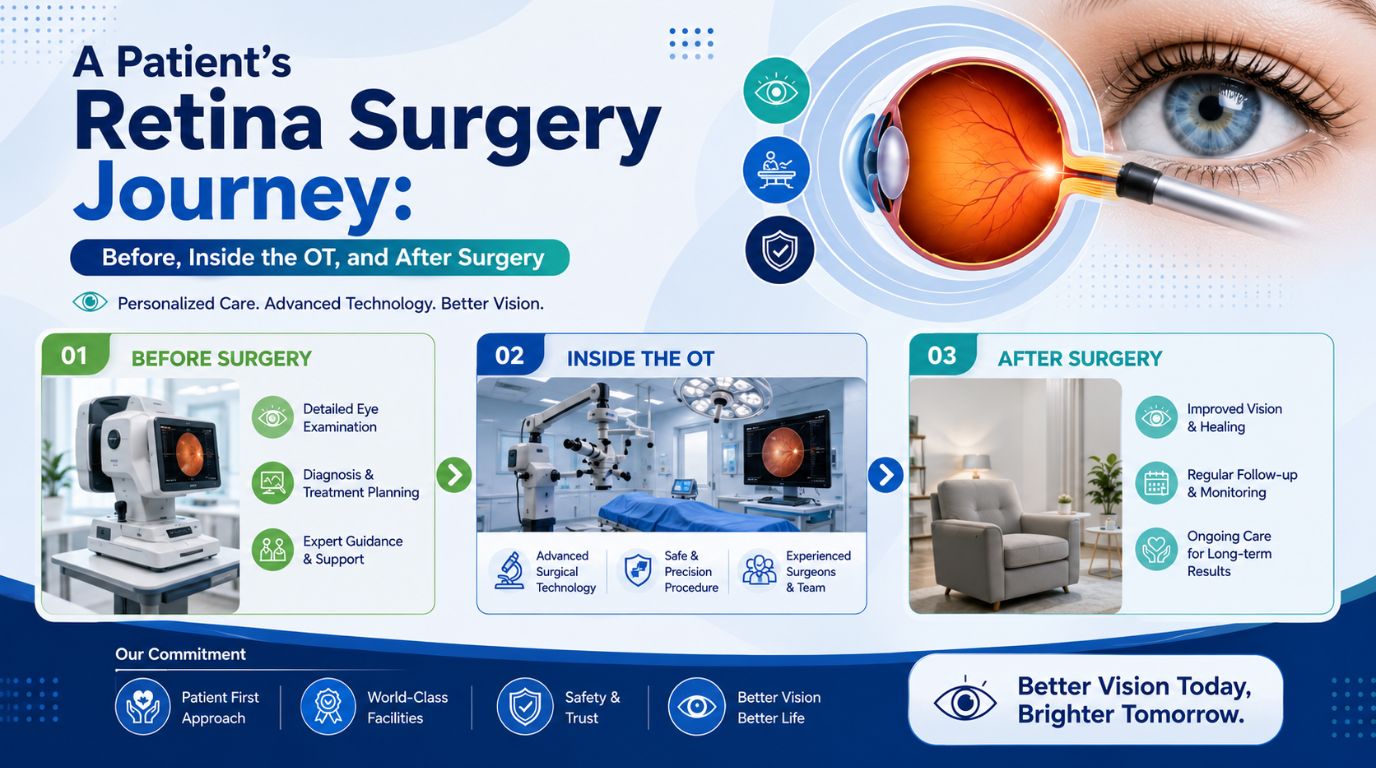A Patient’s Retina Surgery Journey: Before, Inside the OT, and After Surgery