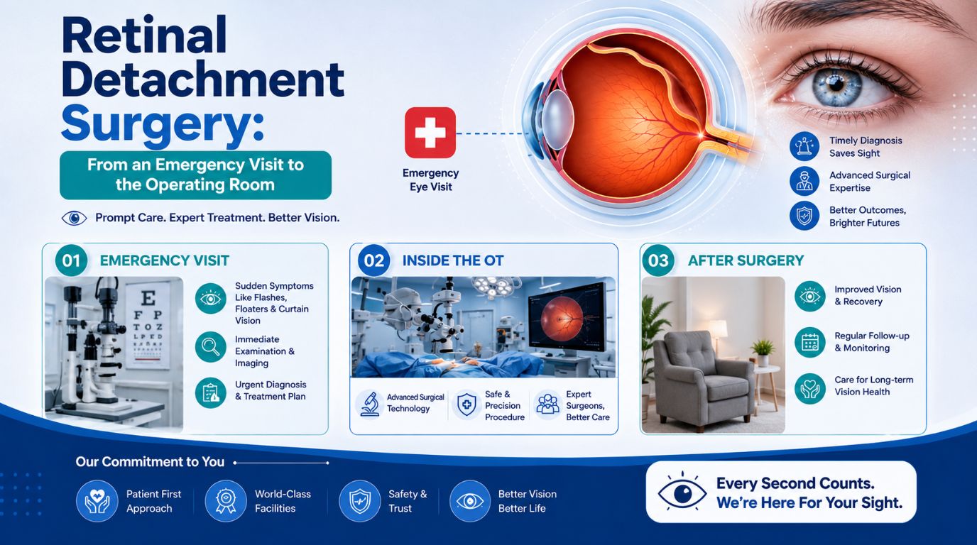 Retinal Detachment Surgery: From an Emergency Visit to the Operating Room